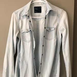 Faded Jean button up